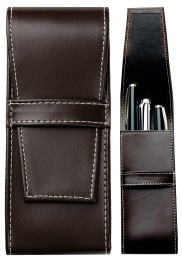 Schreibgeräteetui TRIO CAMBRIDGE Top Grain Leder dunkelbraun